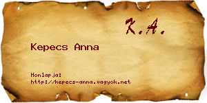 Kepecs Anna névjegykártya
